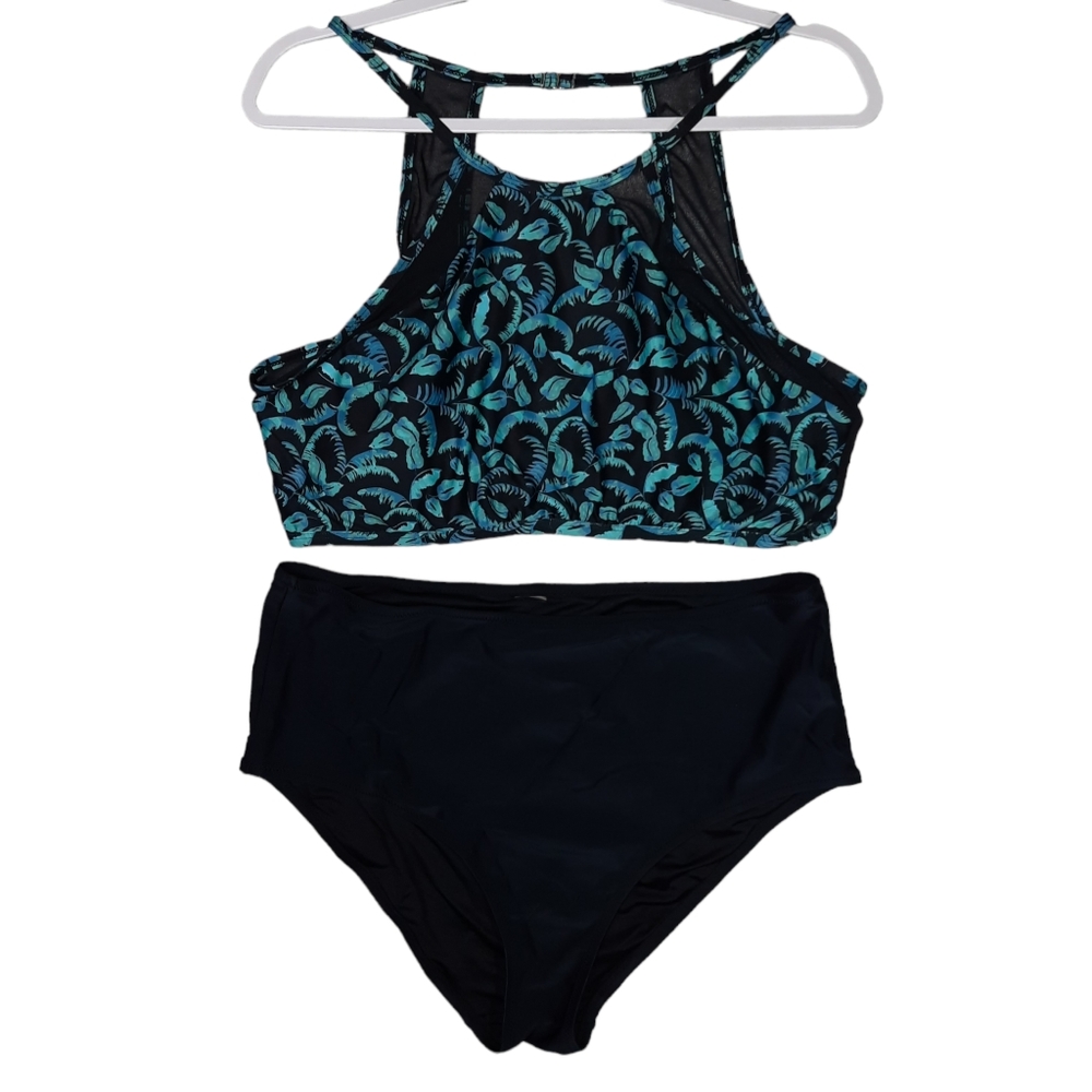 LC Lauren Conrad Mesh Detail Swim Top SZ XL